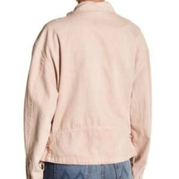 NWOT Free People Lace-Up Denim Moto Jacket - Picture 5 of 6